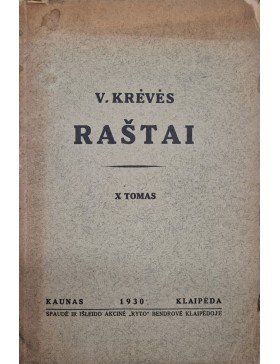 V. Krėvės raštai. Rytų pasakos. 