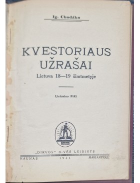 Kvestoriaus užrašai 
