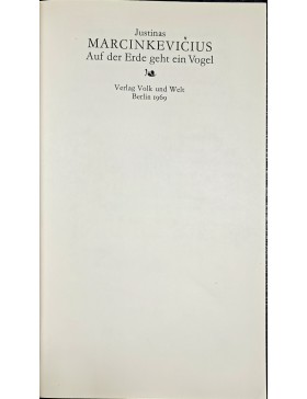 Auf der Erde geht ein Vogel