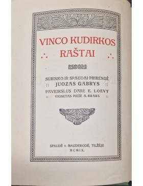 Vinco Kudirkos raštai