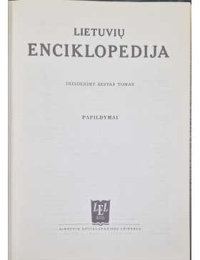 Lietuvių enciklopedija. 36 T. 