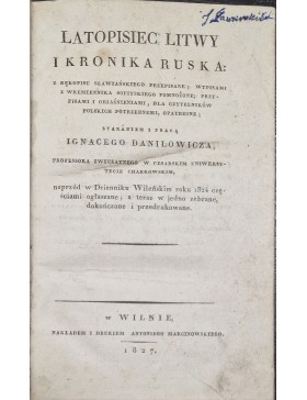 Latopisiec Litwy i kronika ruska