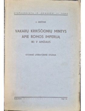 Vakarų krikščionių mintys apie Romos imperiją iki V amžiaus