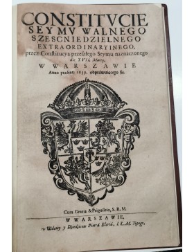 Constitucie Seym u Walnego szescniedzielnego Extra ordynaryiniego