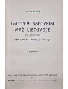 Tautiniai santykiai Maž. Lietuvoje