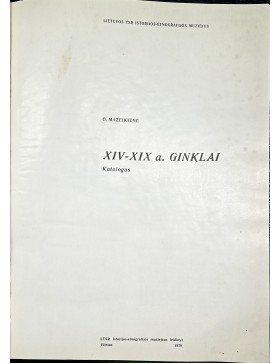 XIV- XIX a. ginklai