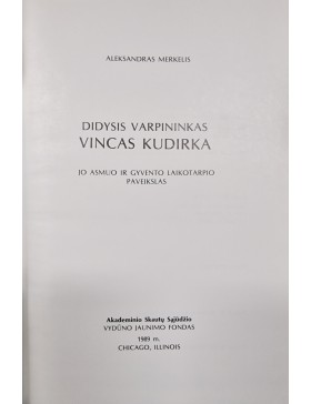 Didysis varpininkas Vincas Kudirka 