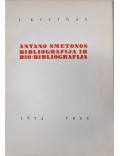 Antano Smetonos bibliografija ir bio-bibliografija