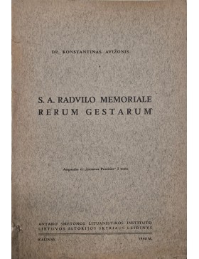 S. A. Radvilo memoriale rerum gestarum