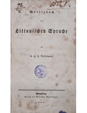 Worterbuch der Littauischen sprache