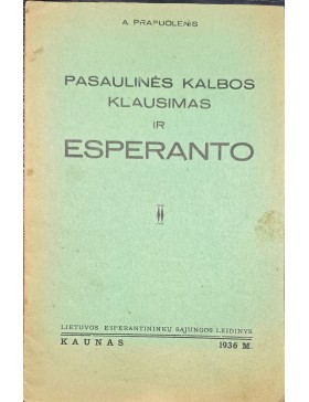 Pasaulinės kalbos klausimas Esperanto