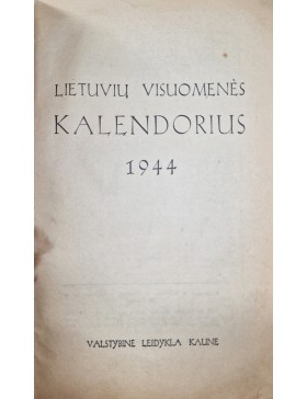 Lietuvos visuomenės kalendorius  1944 m. 