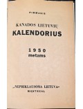 Pirmasis Kanados Lietuvių kalendorius  1950 metams