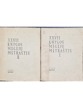 XXVII Knygos Mėgėjų  metraštis 