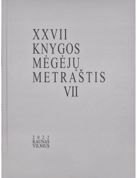 XXVII knygos mėgėjų metraštis 