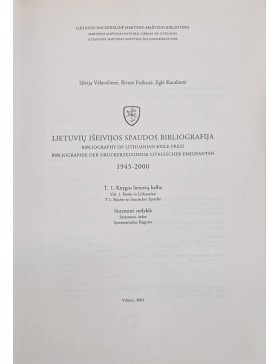Lietuvių išeivijos bibliografija 1945-2000 