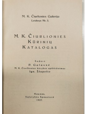 M. K. Čiurlionies kūrinių katalogas