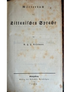 Worterbuch der Littauischen sprache
