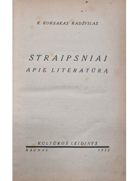 Straipsniai apie literatūrą