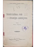 Beletristikos rolė žmonijos auklėjime