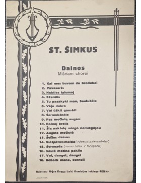 St. Šimkus. Dainos. 