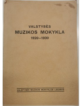 Valstybės muzikos mokykla 1920-1930