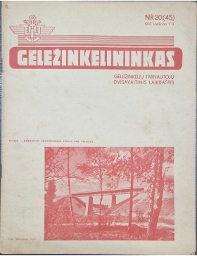 Geležinkelininkas 1937 m. Nr. 20