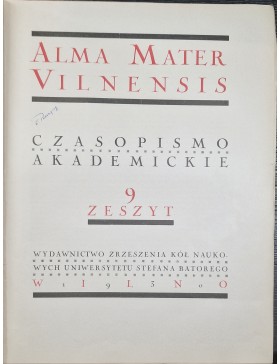 Alma Mater Vilnensis Nr.9.