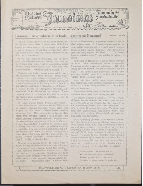 Mažosios Lietuvos Jaunimas 1932 m. Nr.2. 