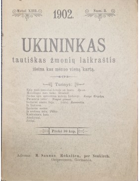 Ūkininkas. Tautiškas žmonių laikraštis.