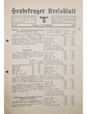 Heydekruger Kreisblatt. 1940 m. Nr.49. 