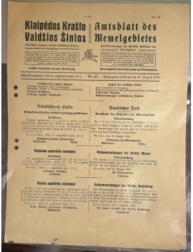 Klaipėdos krašto valdžios žinios Klaipėdos krašto valdžios žinios