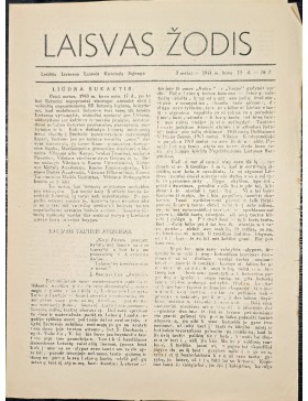 Laisvas žodis. 1944 m. Nr.2. Laisvas žodis. 1944 m. Nr.2.