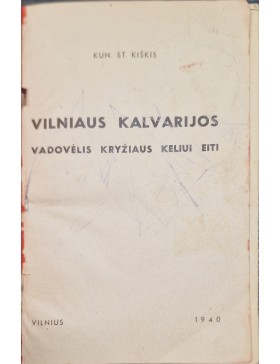 Vilniaus Kalvarijos vadovėlis kryžiaus keliui eiti 