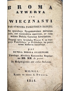 Broma atwerta ing wiecznasti...
