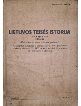 Lietuvos teisės istorija 