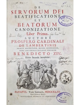De servorum dei beatificatione et beatorum canonizatione...