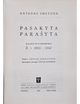 Pasakyta parašyta II