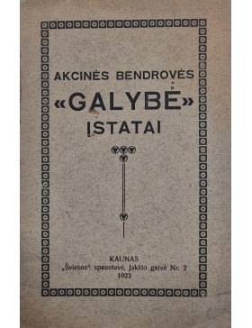 Akcinės bendrovės "Galybė" įstatai 