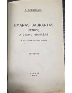 Simanas Daukantas Lietuvių atgimimo pranašas