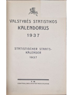 Valstybės Statistikos kalendorius 1937 m.